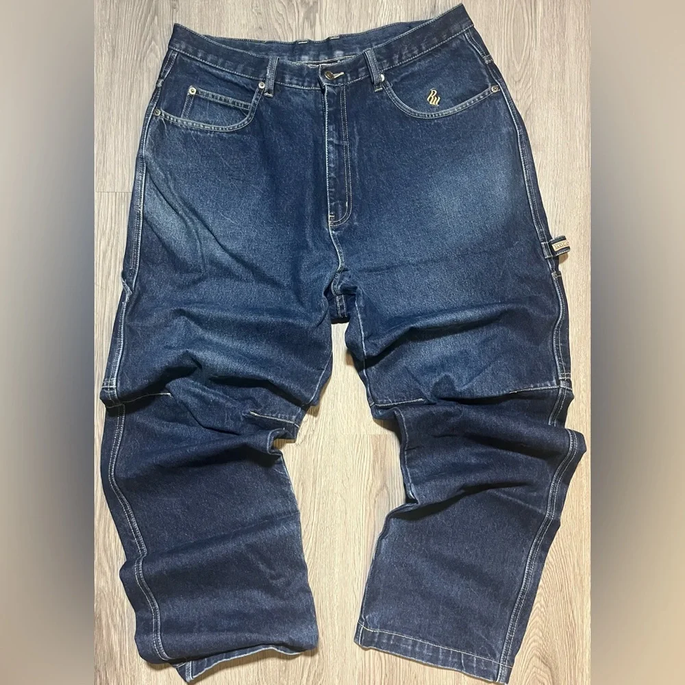 Y2K Rocawear denim blue jeans vintage grunge carpenter 36X34 men’s pants - Picture 4 of 9